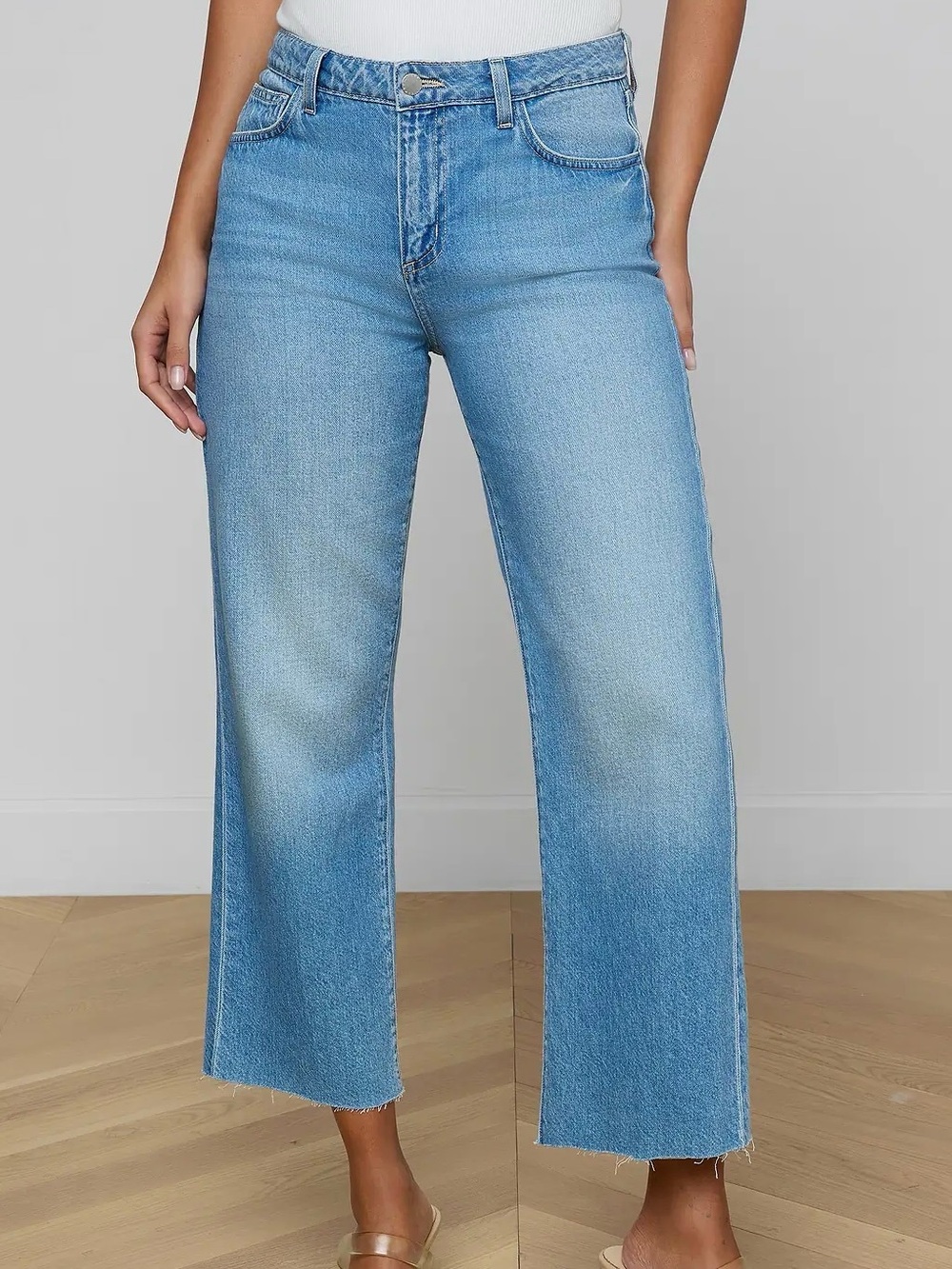 NWT L’Agence Wanda Cropped Wide-Leg Jeans - Size 24